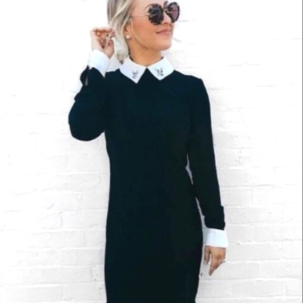 Victoria Beckham Rare bunny point collar dress